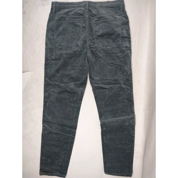 J Crew Women's 9" High Rise Skinny Fit Pants Gray Corduroy Button Fly Size 31 - Picture 8 of 12